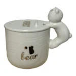 ماگ درب دار فانتزی طرح دسته خرسی - تصویر 3