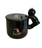 ماگ درب دار فانتزی طرح دسته خرسی