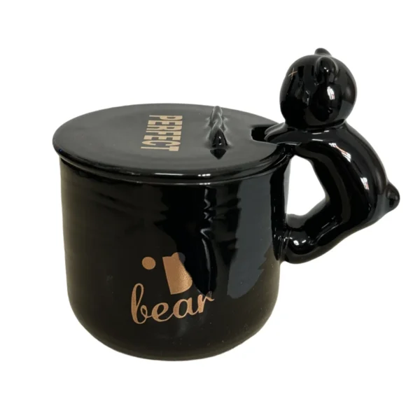 ماگ درب دار فانتزی طرح دسته خرسی