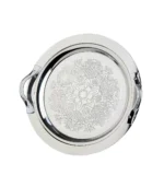 سینی استیل گرد دسته دار برند شاینی (Shiny)