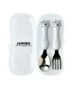 قاشق چنگال کودک مدل pink animal